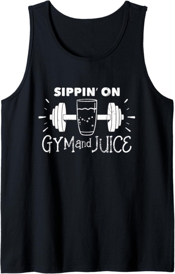 Sippin' On Gym & Juice for Men Women Vegan Workout Tank Top - Image 2